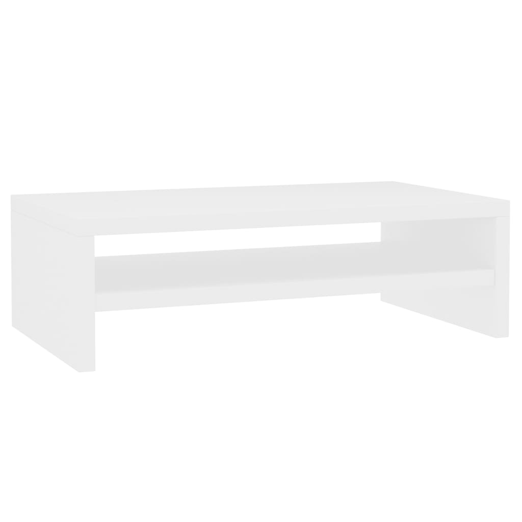 NNEVL Monitor Stand White 42x24x13 cm Chipboard-1
