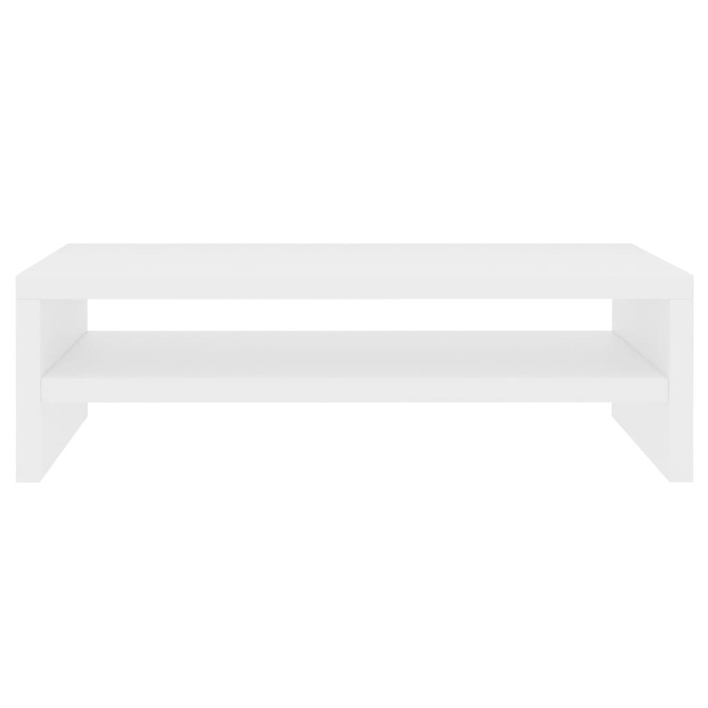 NNEVL Monitor Stand White 42x24x13 cm Chipboard-3