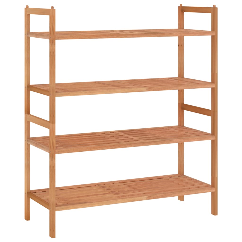 NNEVL Shoe Racks 2 pcs 69x27x41 cm Solid Wood Walnut-1